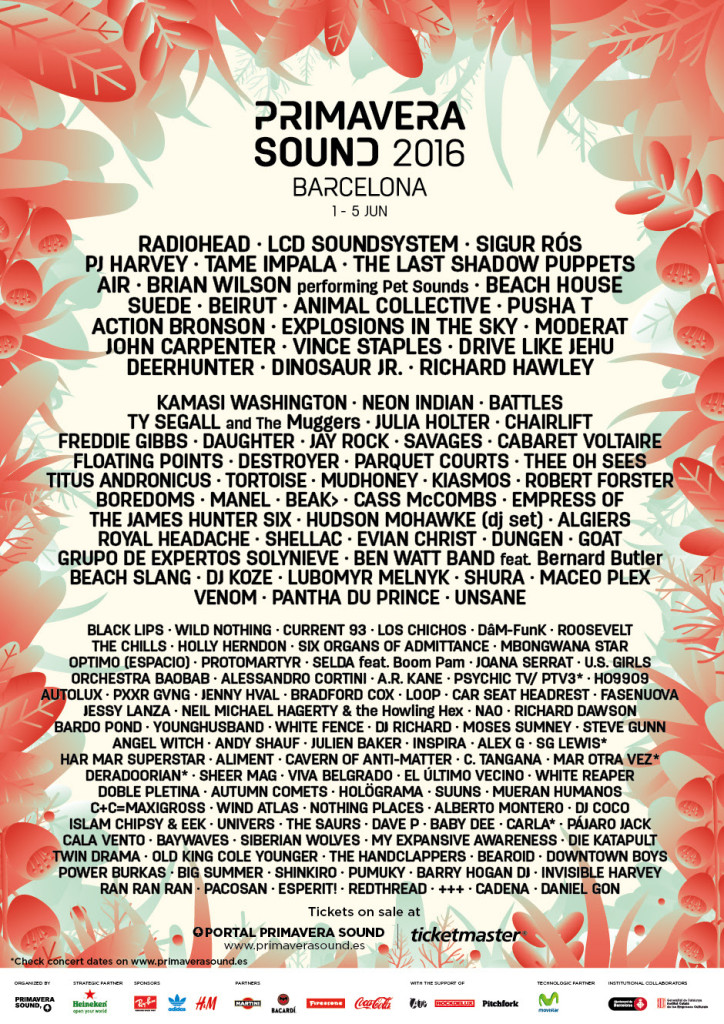NEWS Primavera Sound 2016 lineup revealed God Is In The TV