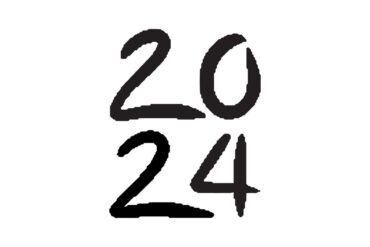 2024 lettering 2024 happy new year hand drawn symbol number template logo poster greeting card design free vector